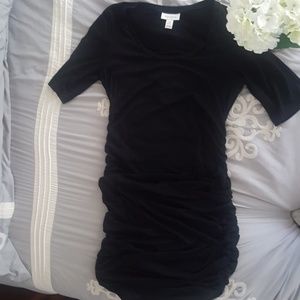 Black maternity dress.